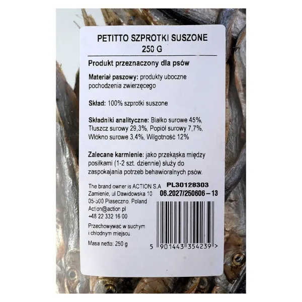 Закуска для собак Petitto Рыба 250 g