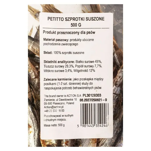 Закуска для собак Petitto Рыба 500 g