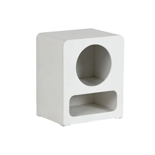 Nightstand Home ESPRIT White MDF Wood 40 x 30 x 48 cm