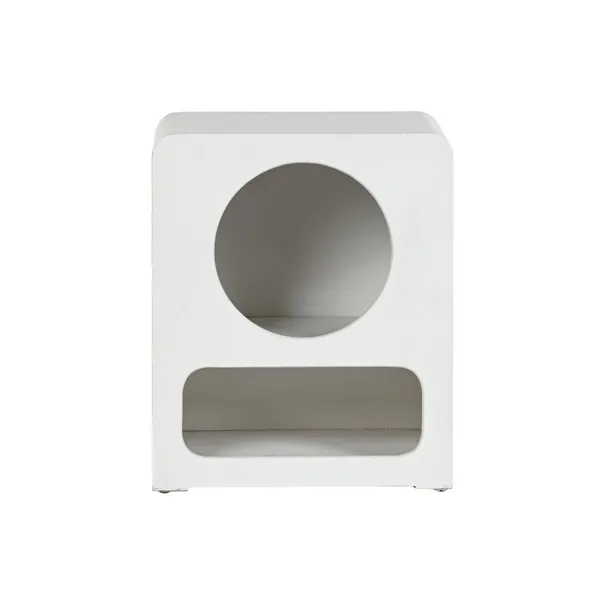 Nightstand Home ESPRIT White MDF Wood 40 x 30 x 48 cm