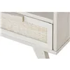 Nightstand Home ESPRIT White Rattan Mango wood 55 x 35 x 45 cm