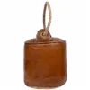 Doorstop Alexandra House Living Cotton Leather 20 x 20 x 20 cm Brown