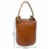 Doorstop Alexandra House Living Cotton Leather 20 x 20 x 20 cm Brown