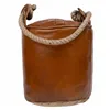 Doorstop Alexandra House Living Cotton Leather 20 x 20 x 20 cm Brown