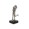 Decorative Figure Home ESPRIT Black Silver Pair 14 x 10 x 29 cm