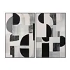 Painting Home ESPRIT White Black Modern 80 x 3,5 x 120 cm (2 Units)