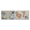 Painting Home ESPRIT Children's animals 30 x 3 x 40 cm (4 Units)