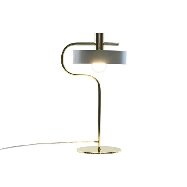 Desk lamp Home ESPRIT White Golden Metal 220 V 28 x 18 x 46 cm