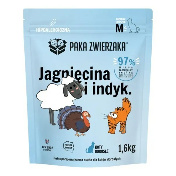 Kaķu barība Paka Zwierzaka Jēra gaļa 1,6 kg