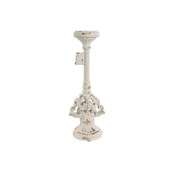 Candleholder Home ESPRIT White Resin 18 x 18 x 50 cm 18 x 15 x 51,5 cm