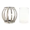 Candleholder Home ESPRIT Silver Crystal Steel 14 x 14 x 14 cm