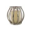 Candleholder Home ESPRIT Silver Crystal Steel 14 x 14 x 14 cm