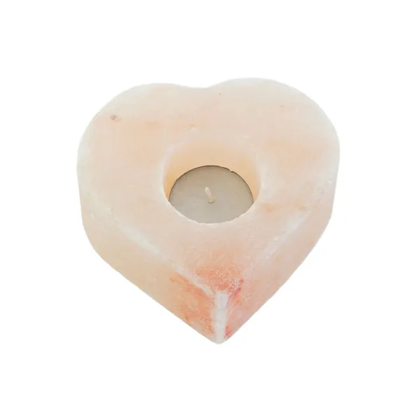 Candleholder DKD Home Decor Pink Natural Salt 11 x 11 x 5 cm (2 Units)