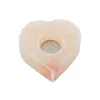 Candleholder DKD Home Decor Pink Natural Salt 11 x 11 x 5 cm (2 Units)