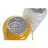 Candleholder Home ESPRIT Yellow White Iron 15 x 15 x 33 cm (2 Units)