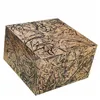 Decorative box Alexandra House Living Black Golden Ceramic MDF Wood 25 x 15 x 25 cm