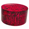 Decorative box Alexandra House Living Black Red Ceramic MDF Wood 25 x 13 x 25 cm