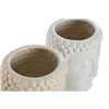 Planter Home ESPRIT White Beige Ceramic 14 x 14 x 20 cm (2 Units)