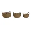 Set of Planters Home ESPRIT Brown Metal Fibre Tropical 34 x 33 x 15 cm