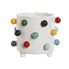 Planter Home ESPRIT White Multicolour 17 x 17 x 14 cm