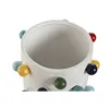 Planter Home ESPRIT White Multicolour 17 x 17 x 14 cm