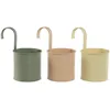 Planter Home ESPRIT Yellow Green Amber Light Pink Metal 11,5 x 11,5 x 21 cm (3 Units)