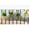 Planter Home ESPRIT Yellow Green Amber Light Pink Metal 11,5 x 11,5 x 21 cm (3 Units)