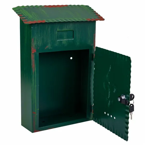 Letterbox Alexandra House Living Green Iron 11 x 37 x 27 cm