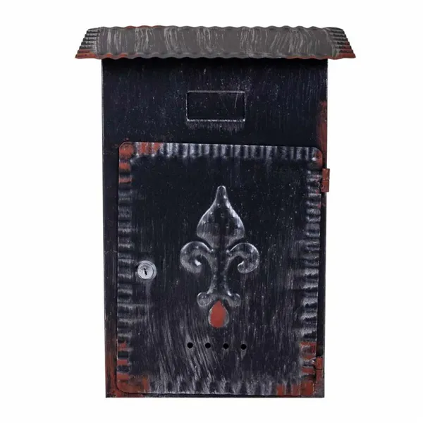 Letterbox Alexandra House Living Black Iron 11 x 37 x 27 cm