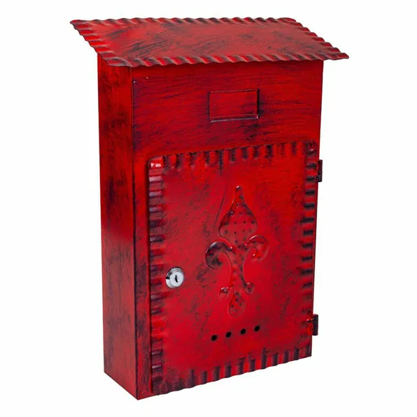 Letterbox Alexandra House Living Red Iron 11 x 37 x 27 cm