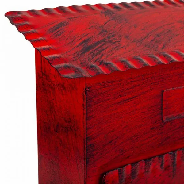 Letterbox Alexandra House Living Red Iron 11 x 37 x 27 cm