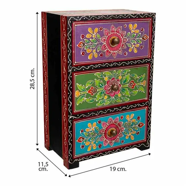 Jewelry box Alexandra House Living Paint MDF Wood 11 x 28 x 19 cm 3 drawers