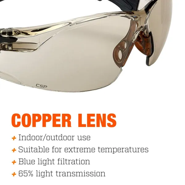 Защитные очки Bollé Rush Small Copper Чёрный Прозрачный Поликарбонат