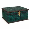 Jewelry box Alexandra House Living Turquoise Paint Mango wood Synthetic resin MDF Wood 19 x 11 x 25 cm