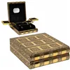 Jewelry box Alexandra House Living Golden Aluminium MDF Wood 15 x 7 x 30 cm