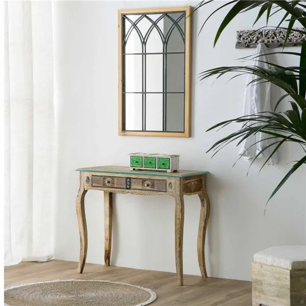 Jewelry box Alexandra House Living White Green Brass MDF Wood 15 x 10 x 36 cm 3 drawers