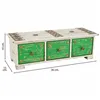 Jewelry box Alexandra House Living White Green Brass MDF Wood 15 x 10 x 36 cm 3 drawers