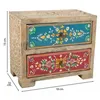 Jewelry box Alexandra House Living Multicolour Natural Mango wood MDF Wood 10 x 15 x 18 cm 2 drawers