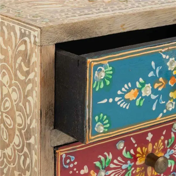 Jewelry box Alexandra House Living Multicolour Natural Mango wood MDF Wood 10 x 15 x 18 cm 2 drawers