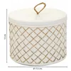 Jewelry box Alexandra House Living White Polyresin 17 x 13 x 17 cm