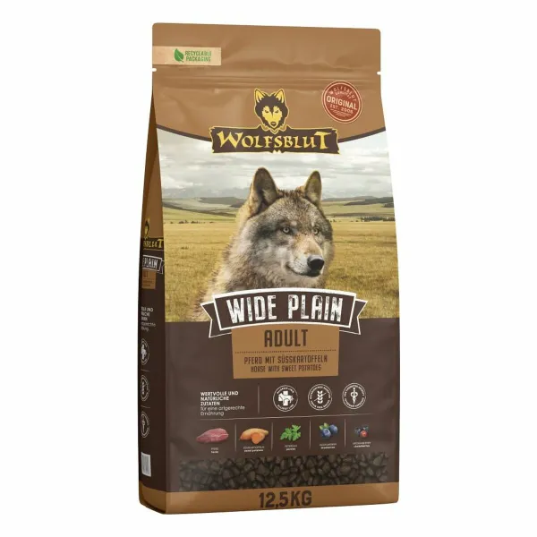 Lopbarība Wolfsblut Pieaugušais Gaļa Saldie kartupeļi Zirgs 12,5 Kg