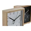 Table clock Home ESPRIT White Black Bamboo 16 x 4,6 x 16 cm (2 Units)