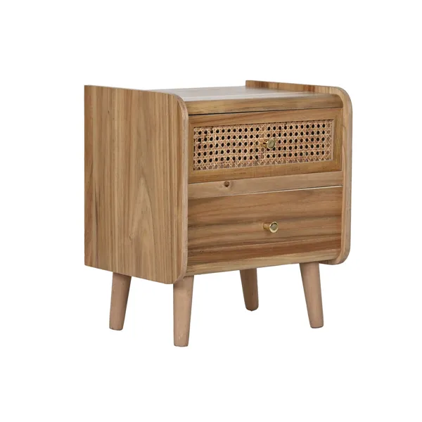 Nightstand Home ESPRIT Brown Acacia MDF Wood 40 x 30 x 46 cm