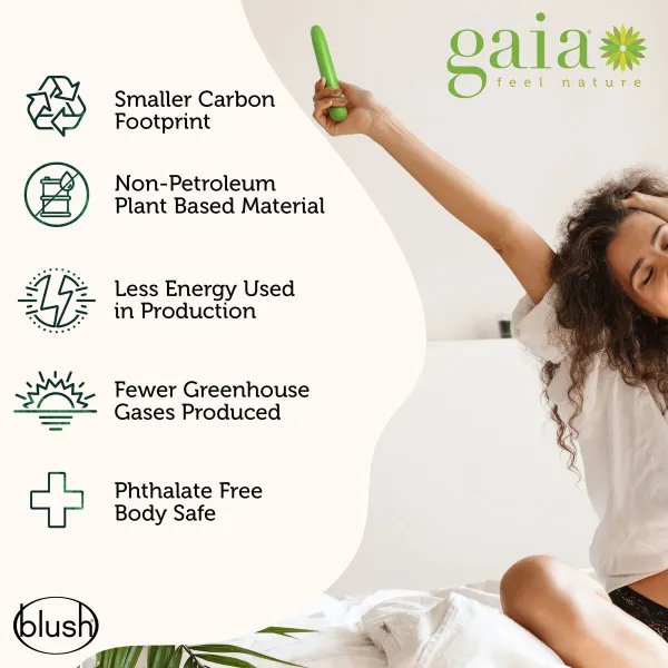 Вибратор в форме пули Blush Gaia Зеленый