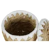 Basket set Home ESPRIT White Natural Natural Fibre Boho 35 x 35 x 37 cm (2 Pieces)