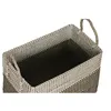 Basket set Home ESPRIT White Black Natural Seagrass Boho 44 x 25 x 38 cm (2 Pieces)