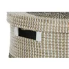 Basket set Home ESPRIT White Black Natural Seagrass 44 x 44 x 51 cm (2 Pieces)