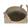 Basket set Home ESPRIT White Natural Light brown PVC Seagrass Rushes 35 x 35 x 30 cm (2 Pieces)