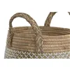 Basket set Home ESPRIT White Natural Light brown PVC Seagrass Rushes 35 x 35 x 30 cm (2 Pieces)