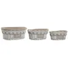 Basket set Home ESPRIT White Beige wicker 36 x 29 x 15 cm (3 Pieces)